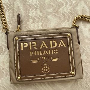 Flat Prada mini bag ( wallet) on a chain